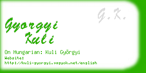 gyorgyi kuli business card